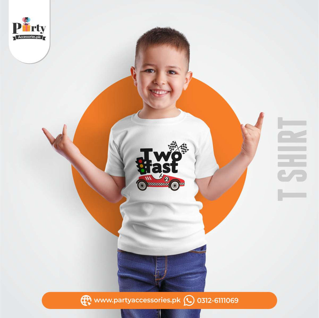 Two Fast Birthday Theme Customized T-Shirt For Kids