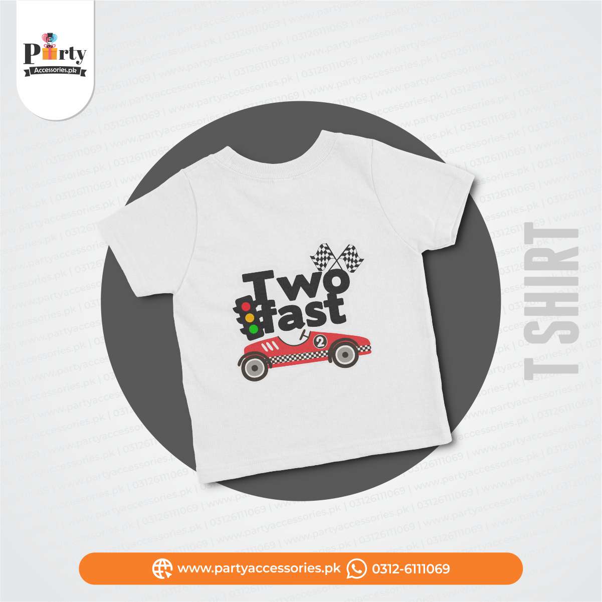 Two Fast Birthday Theme Customized T-Shirt For Kids