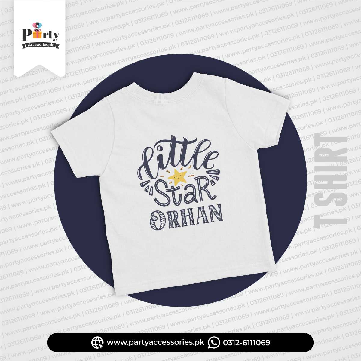 twinkle star theme customized t shir for birthday boy 