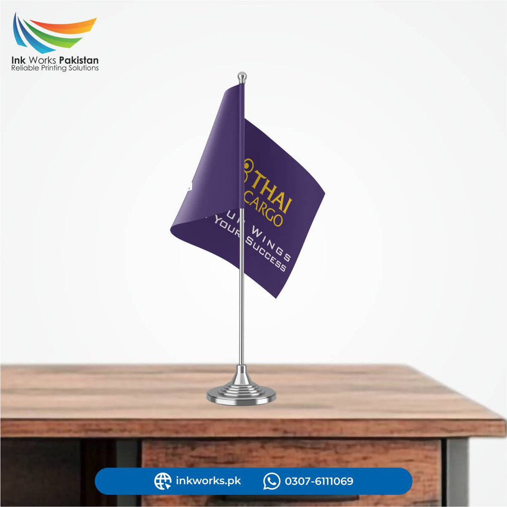 Personalized Desk Top Flag with Custom Logo