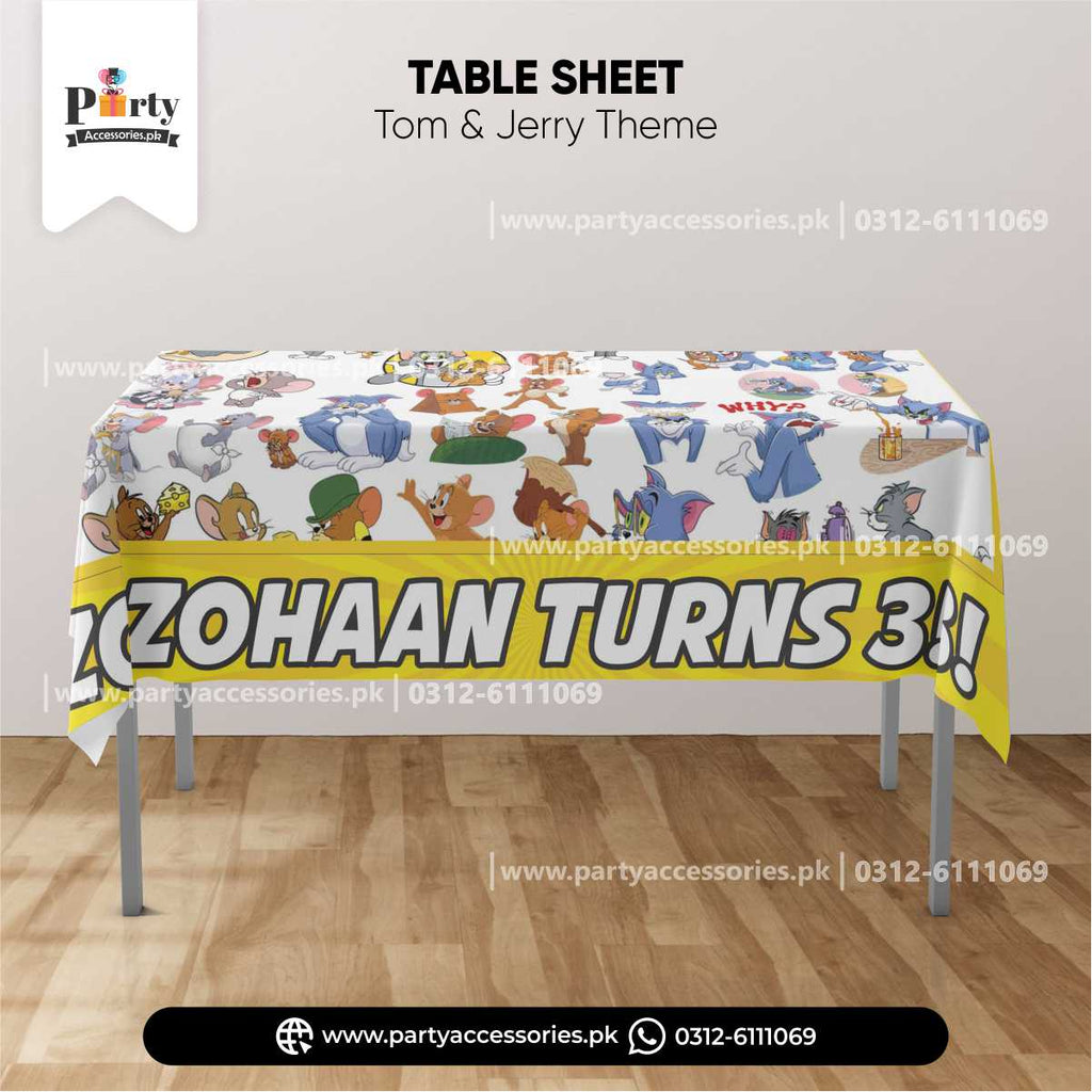 TOM AND JERRY THEME CUSTOMIZED TABLE SHEET