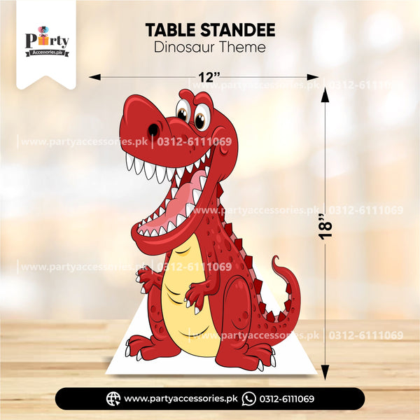 red color dino table standee