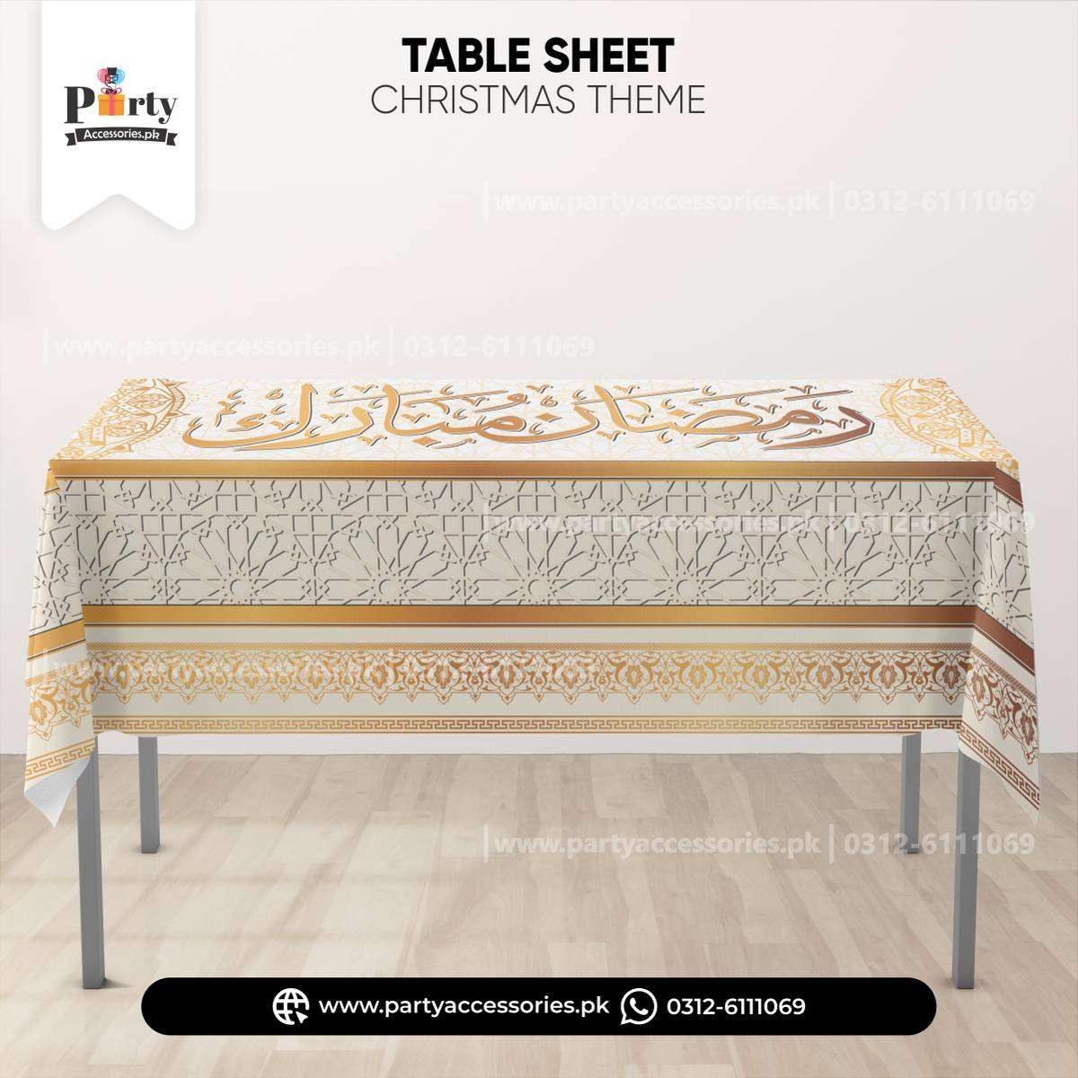 Ramadan Mubarak Table Decoration Cover