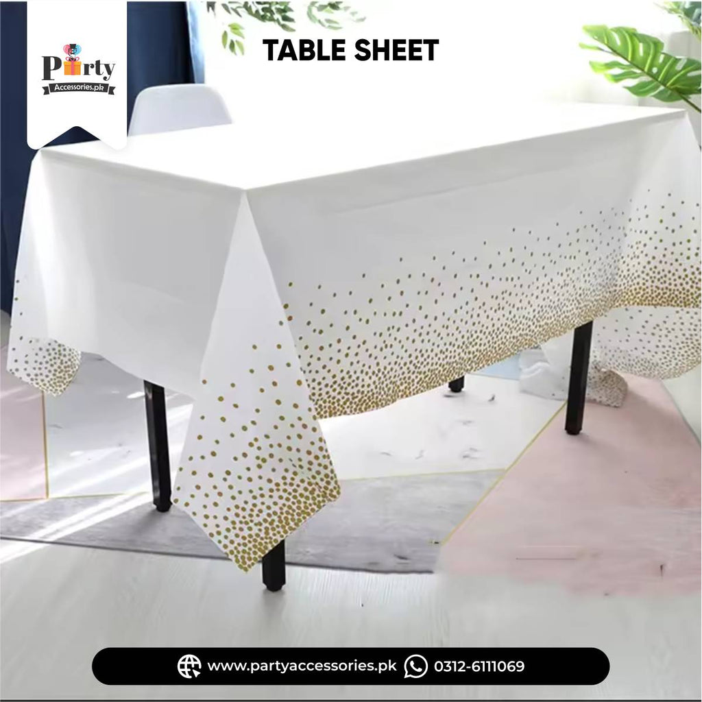 White color Foil Table Sheets