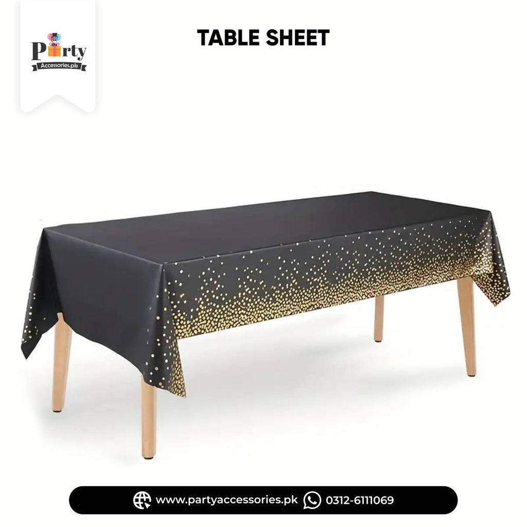 Black Color Foil Table Cover