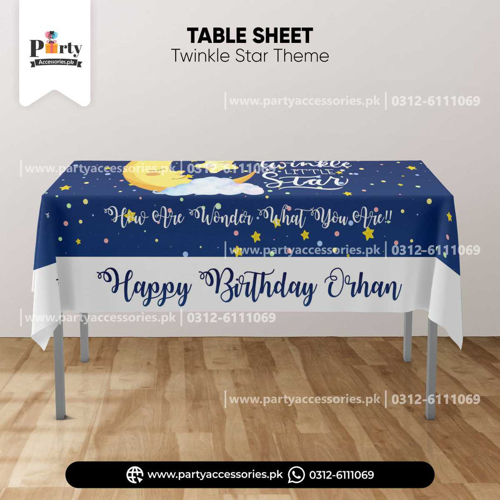 Twinkle Twinkle Little Star Theme Table Top Sheet 