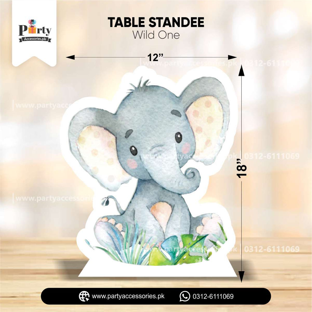 Wild One Theme Animal Shape Standing Character Cutouts for Birthday Party Decoration