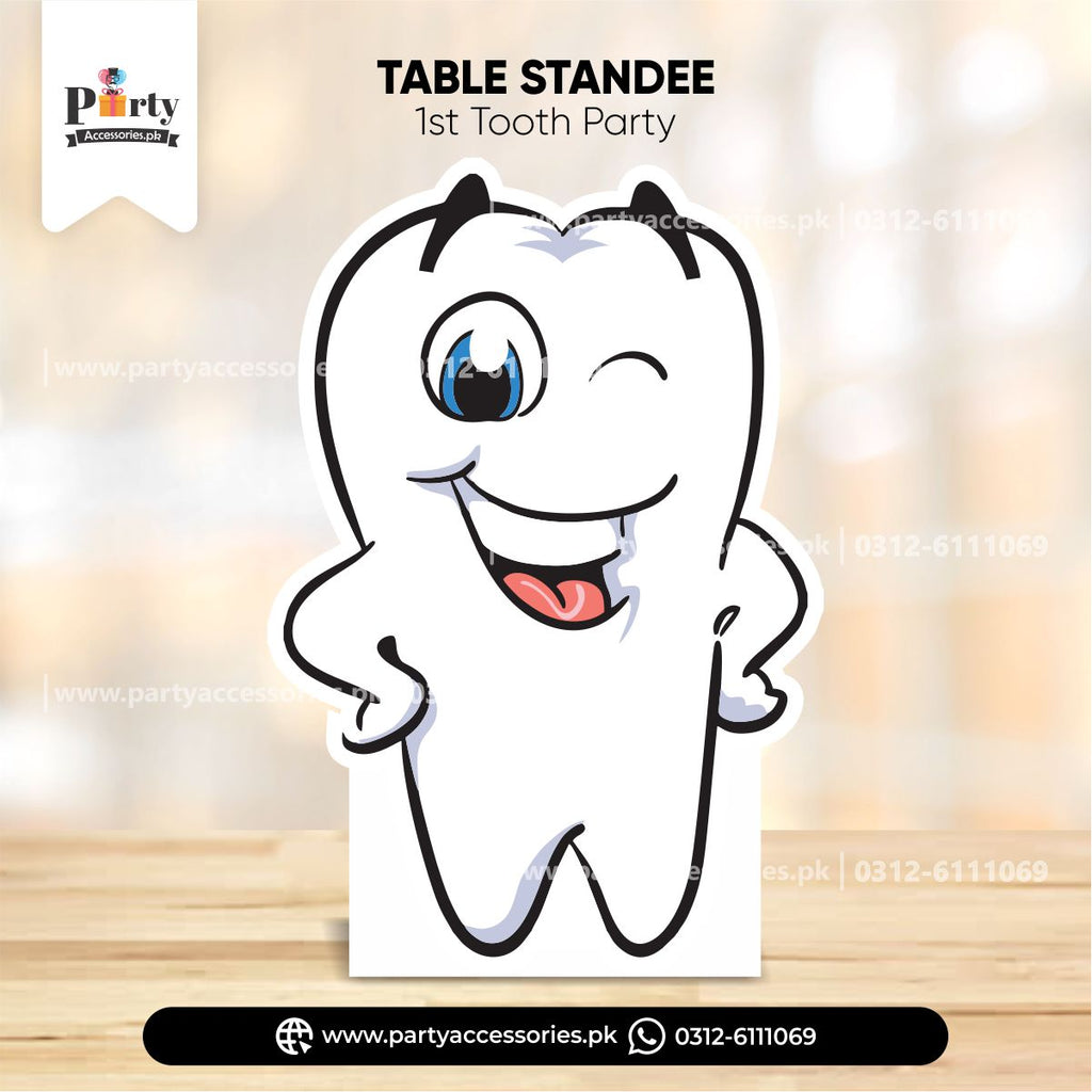 First tooth party Table decoration cutout standees