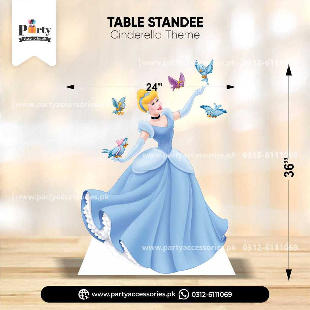 Cinderella Theme Standing Cutouts for Birthday Party Decoration