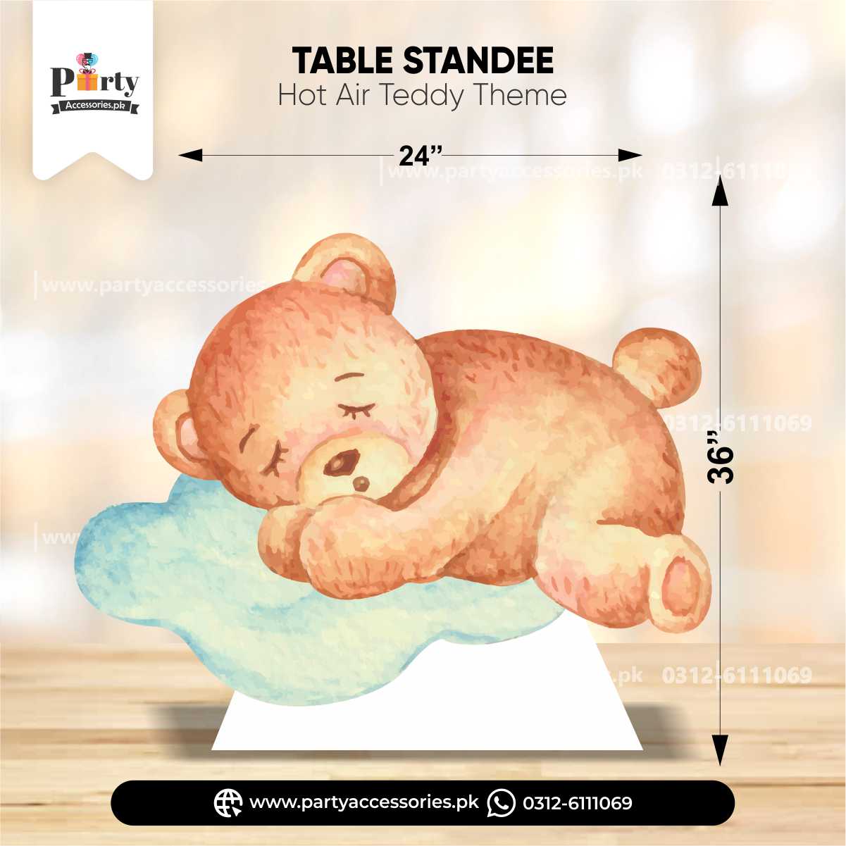 Bear Character Cutouts for Birthday Party Decoration