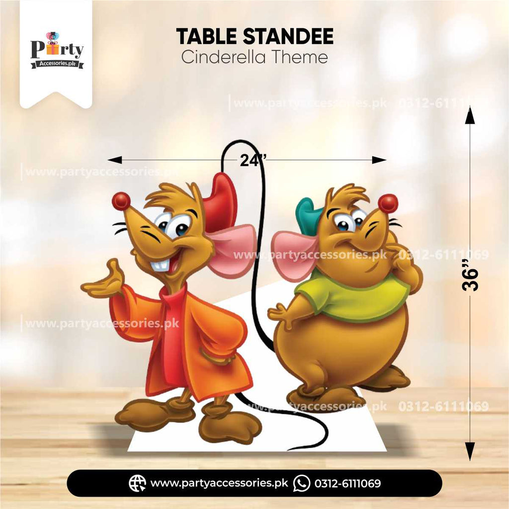 Cinderella cartoon rats standing cutouts for birthday decorationi