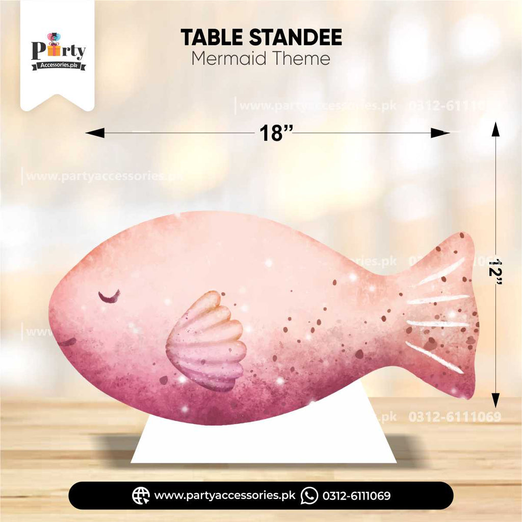 Mermaid Theme Standing Character Cutouts for Birthday Party Decoration