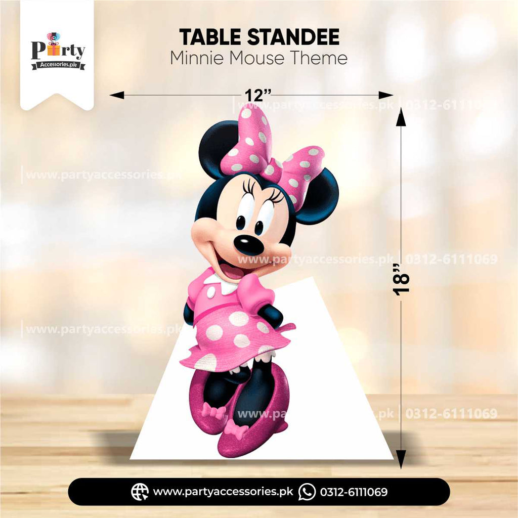 Minnie Mouse Theme Standing Character Cutouts for Birthday Party Decoration