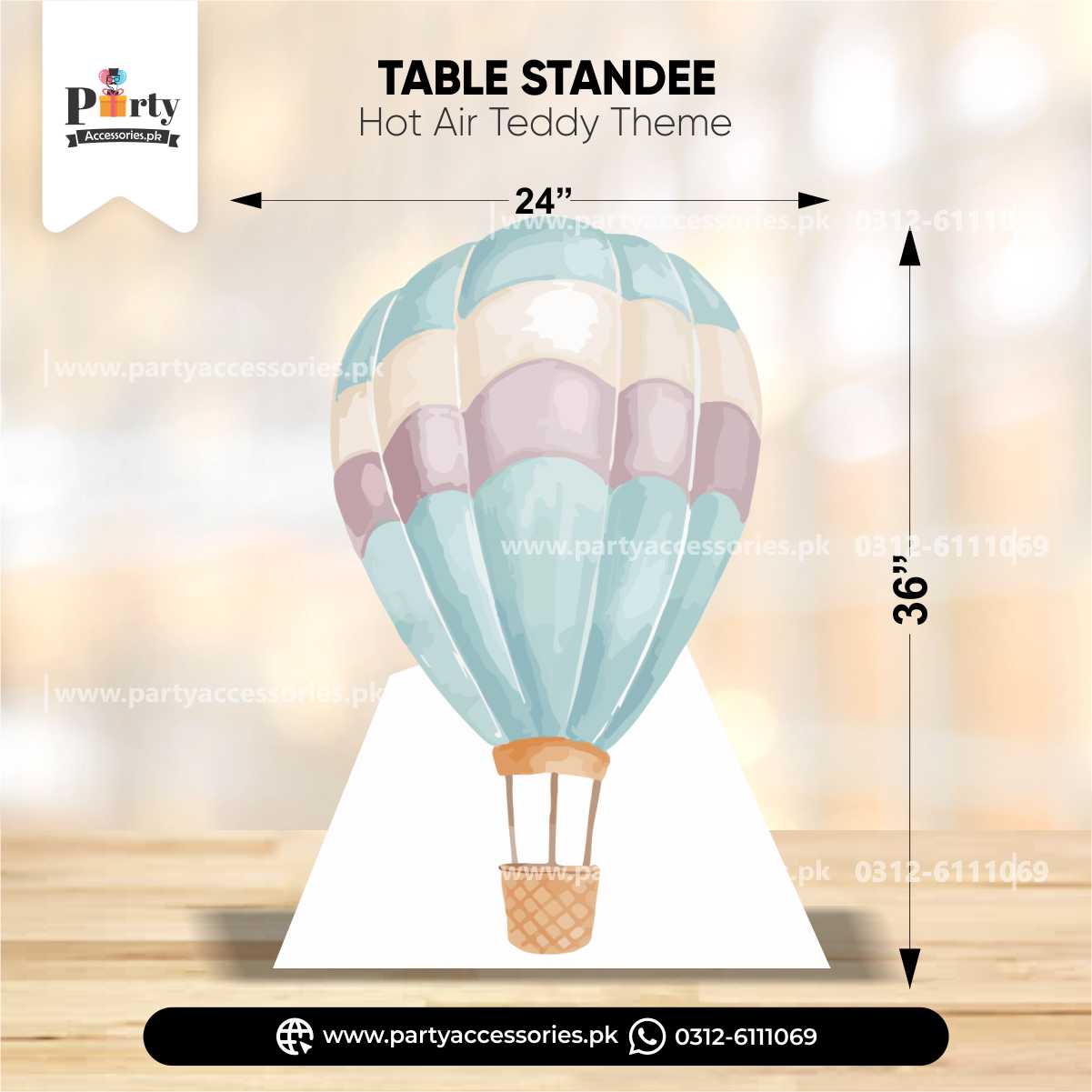 Hot Air Balloon Theme Standing Character Cutouts for Decoration