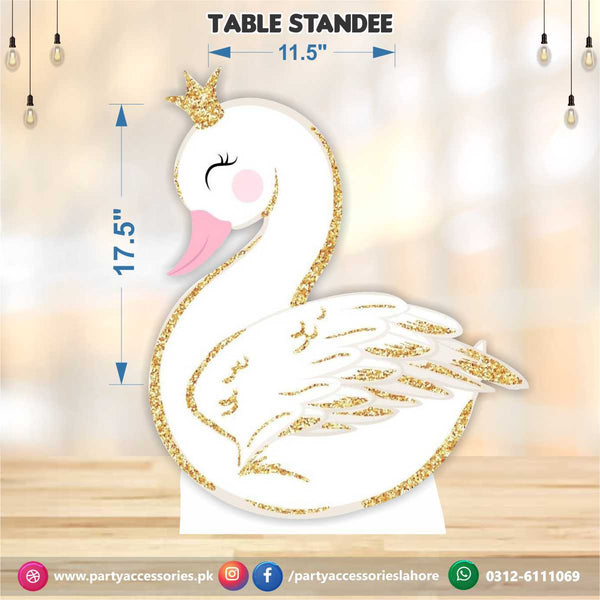 Swan theme Table standing character cutouts