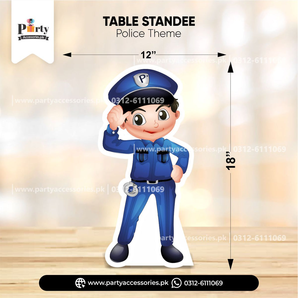 police theme table standing policeman cutout 