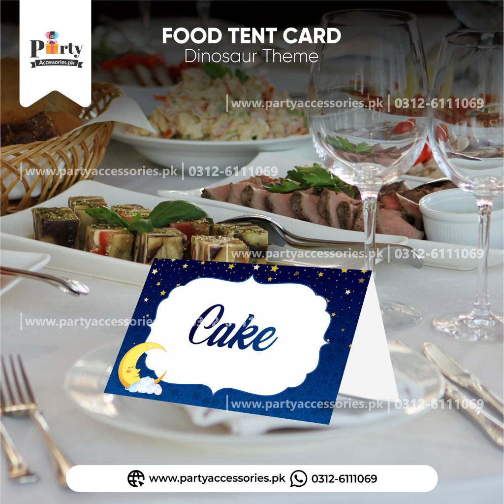twinkle star theme customized table tent cards 
