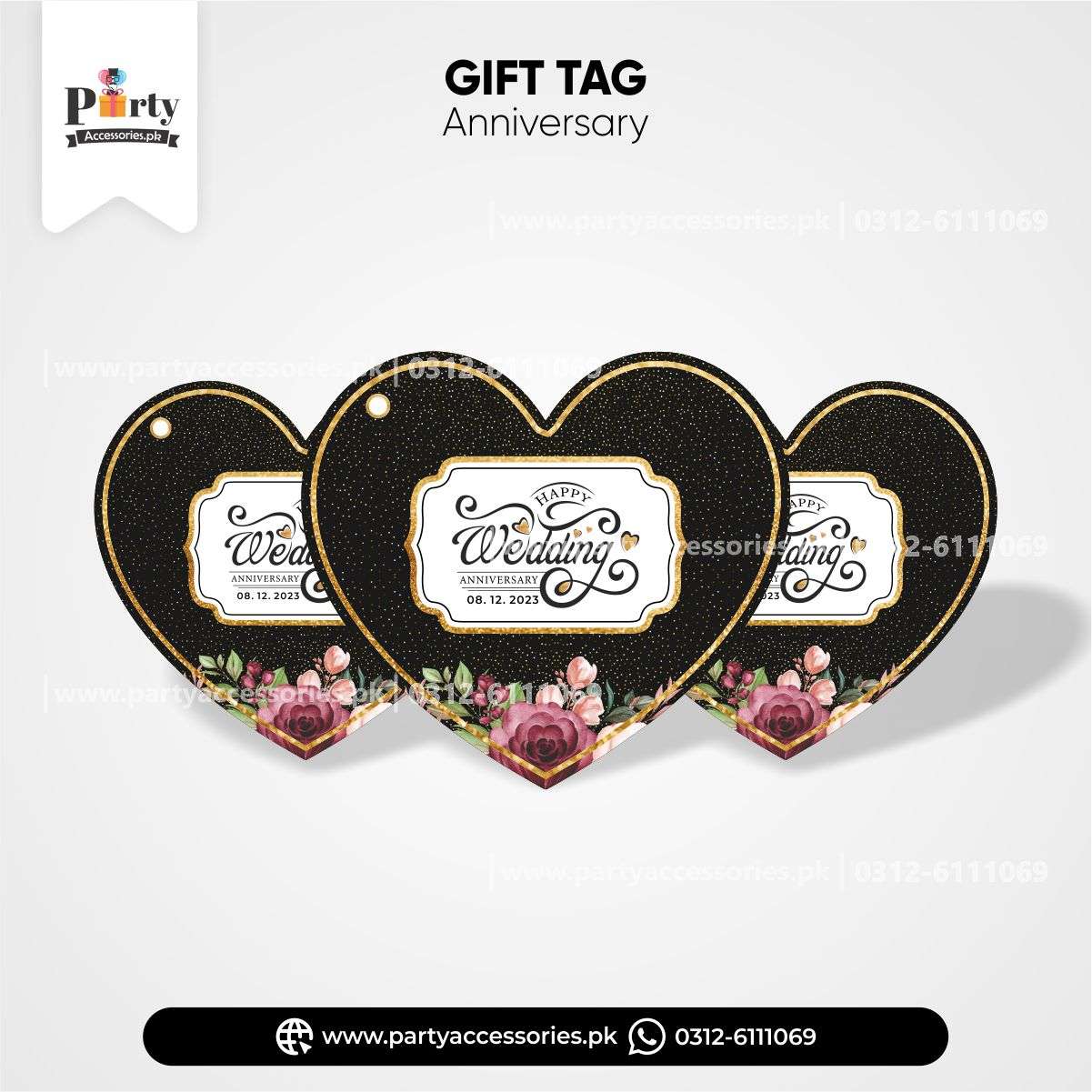 customized wedding anniversary gift tags 