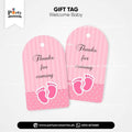 Welcome baby decoration ideas customized thank you tags for baby girl