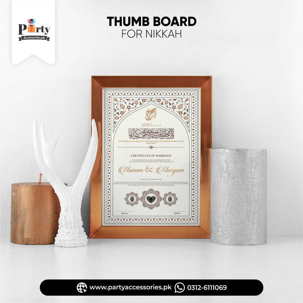 nikkah thumb board for memories 