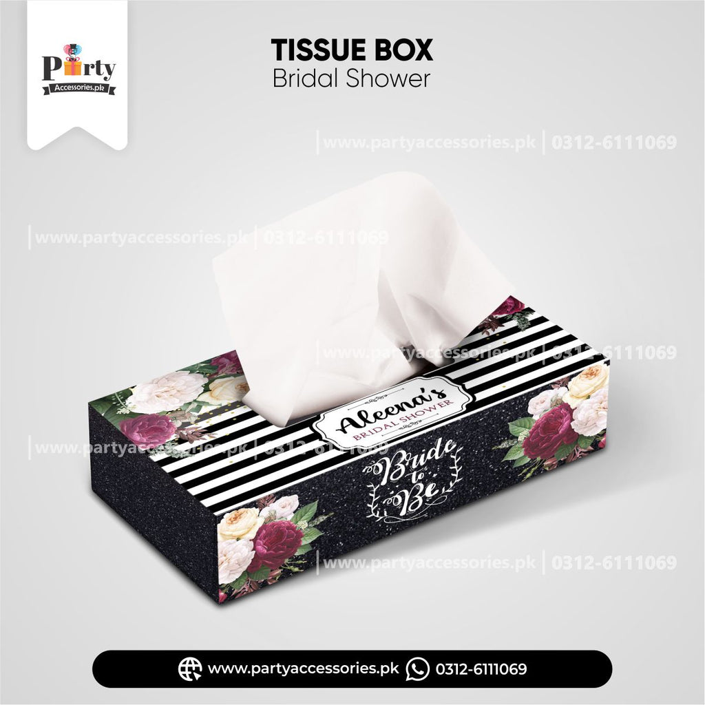 Bridal shower Customized Tissue Box for table Decoration amazon decoration ideas 