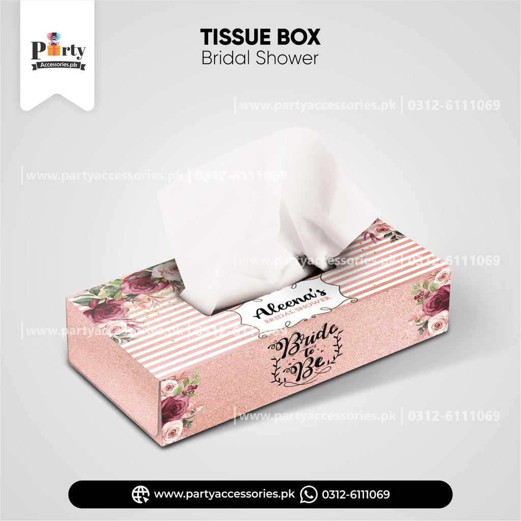 Bridal shower Customized Tissue Box for table Decoration pinterest ideas