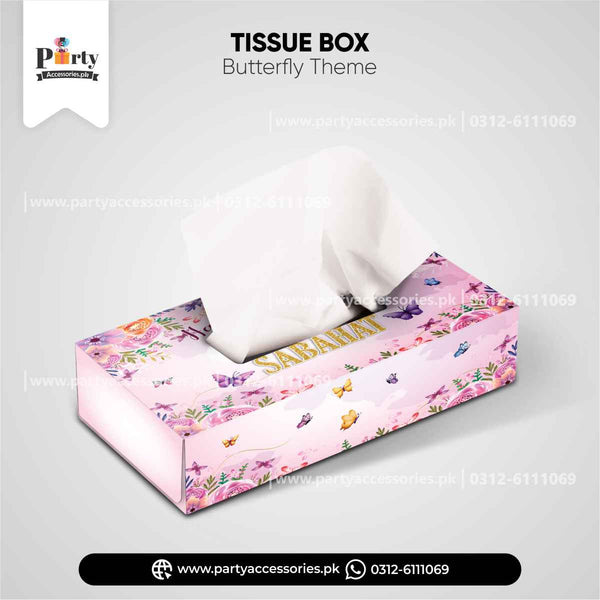 Butterfly Theme Customized Tissue Box