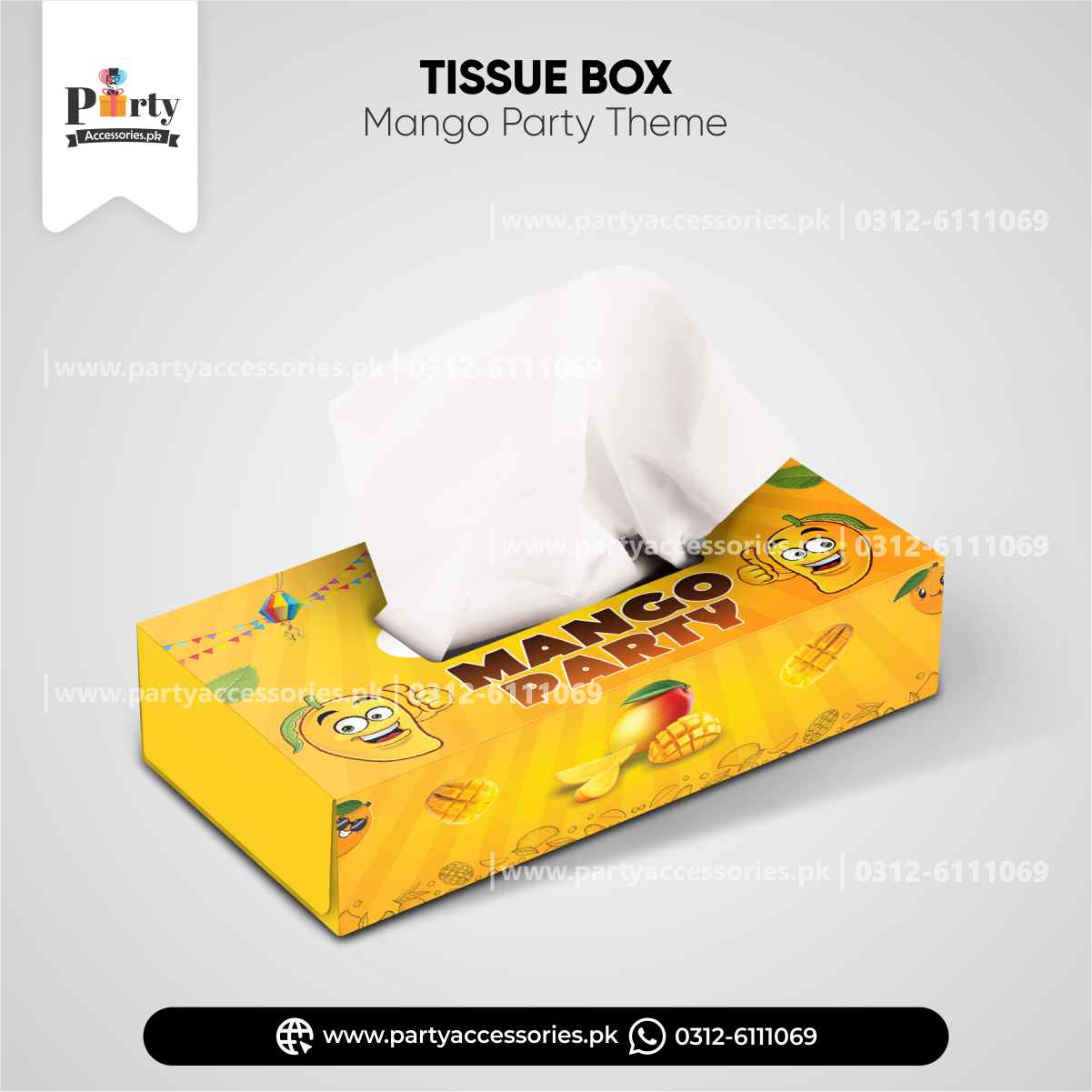 Mango party office decor ideas tissue box cover