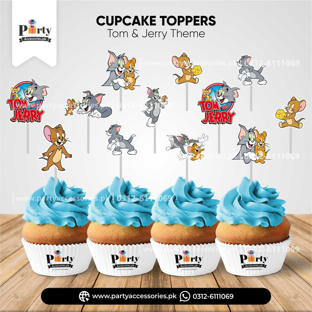 TOM AND JERRY THEME CUSTOMIZED CUPCAKE TOPPERS 