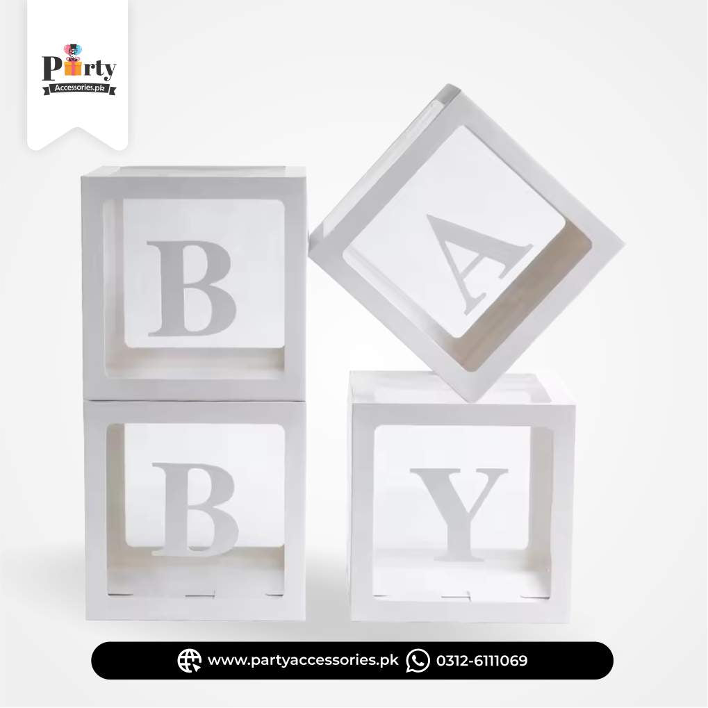 Baby Block Boxes in white color