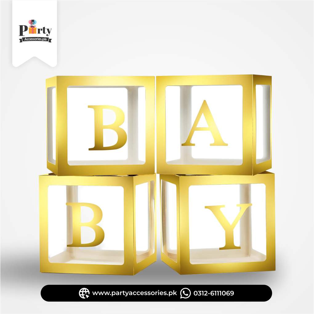 Golden Color Baby Boxes for Decoration