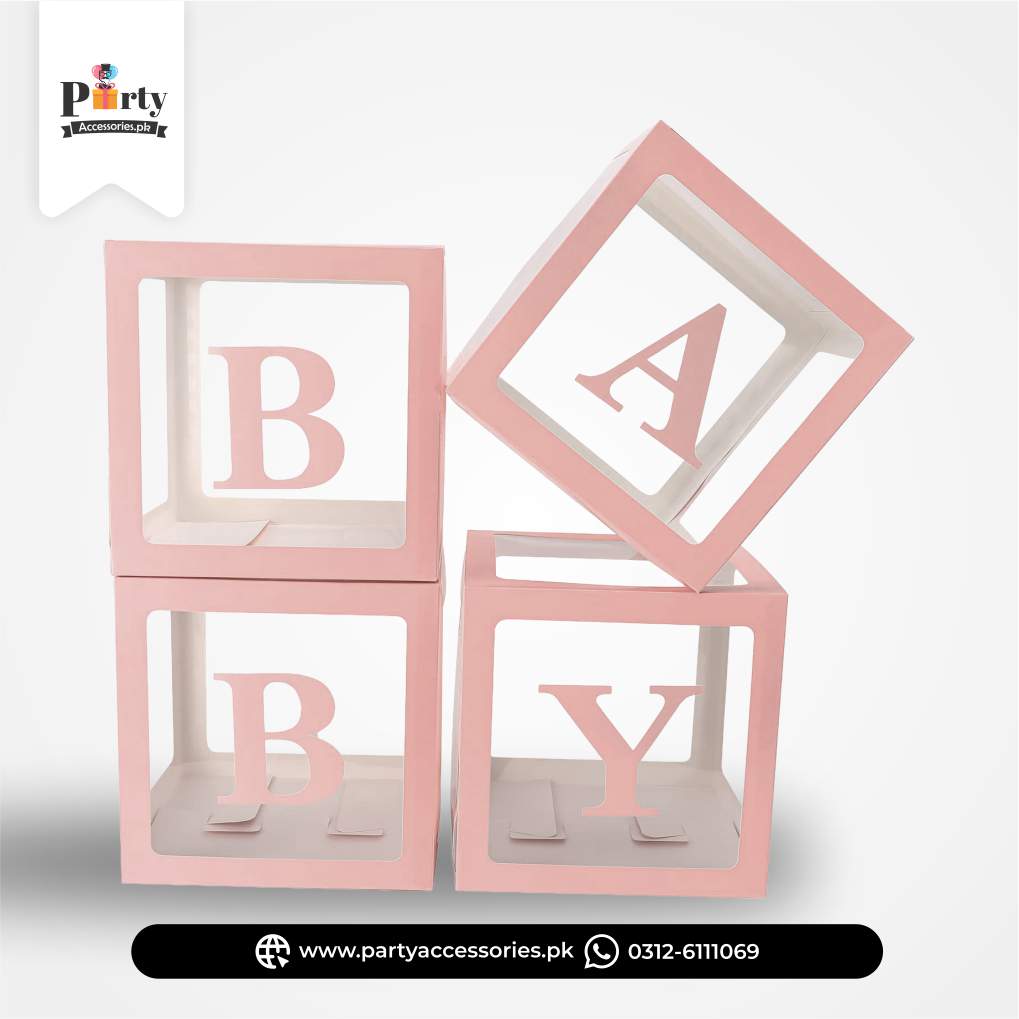 Welcome baby girl party decoration baby boxes