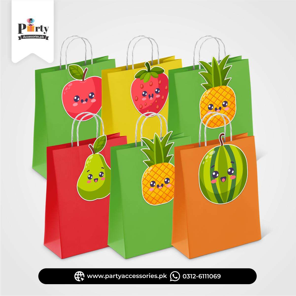 Tutti Fruiti Theme Birthday Cutout Goody Bags | Premium Party Favors
