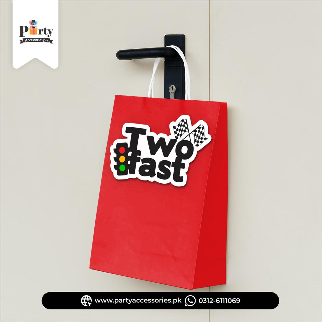Two Fast Theme Birthday Cutout Goody Bags | Premium Party Favors 