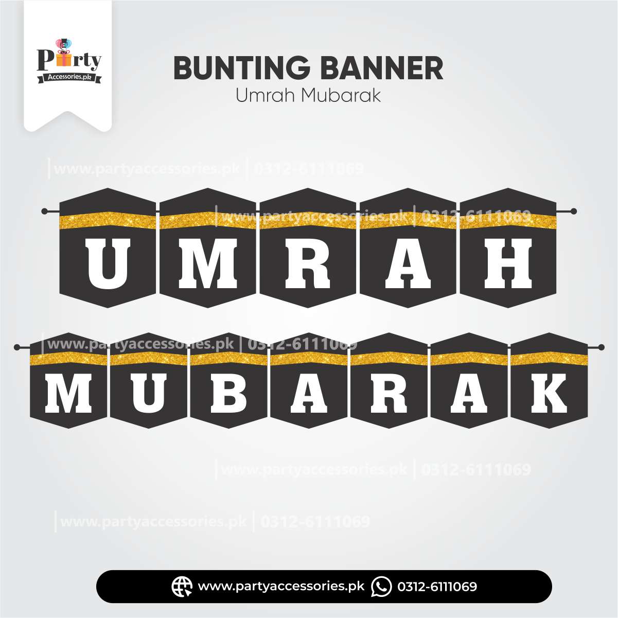 umrah mubarak home decoration banner