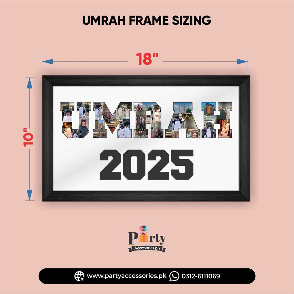 Personalized Umrah Gift Wall Hanging Frame: Customized with Your Pictures