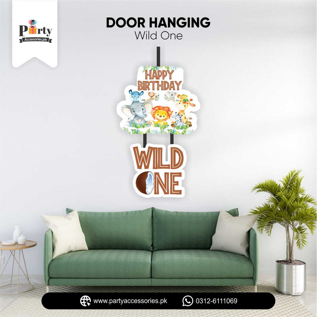 Wild One Theme Decorations | Customized Birthday Party Wall Hanging