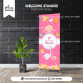 Welcome baby decoration ideas | Customized Welcome Standee for baby girl