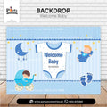 Welcome baby decoration ideas | penaflex  Backdrop for baby boy