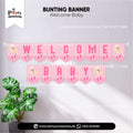 Welcome baby decoration ideas | backdrop Wall Bunting Banner for baby girl