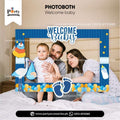 Welcome baby decoration ideas Customized Photo Booth / selfie frame for baby boy