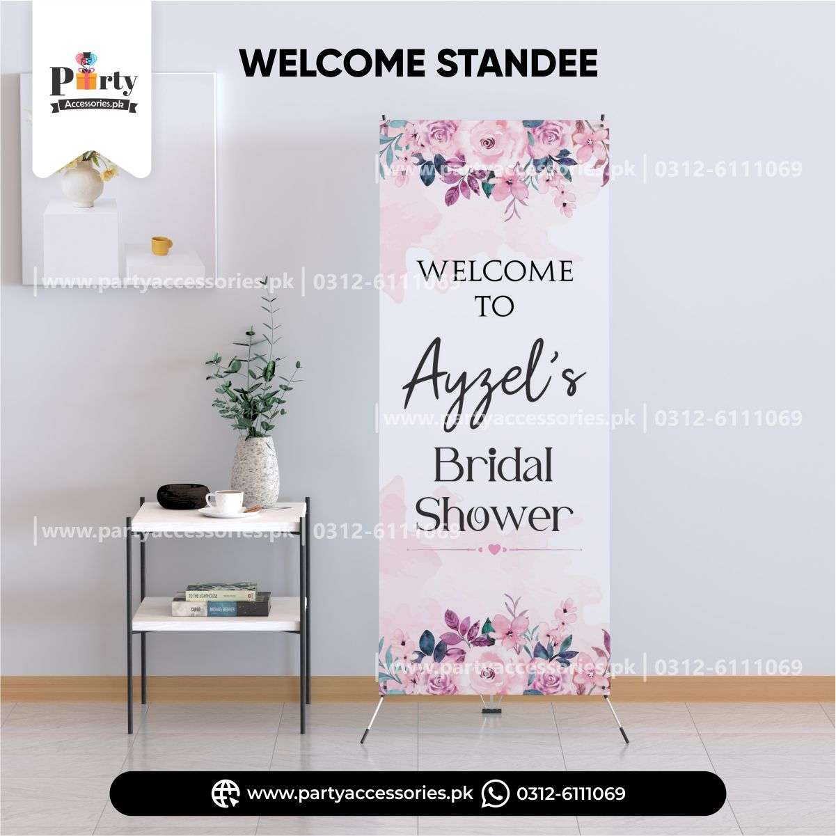 Customized Welcome Standee for bridal shower
