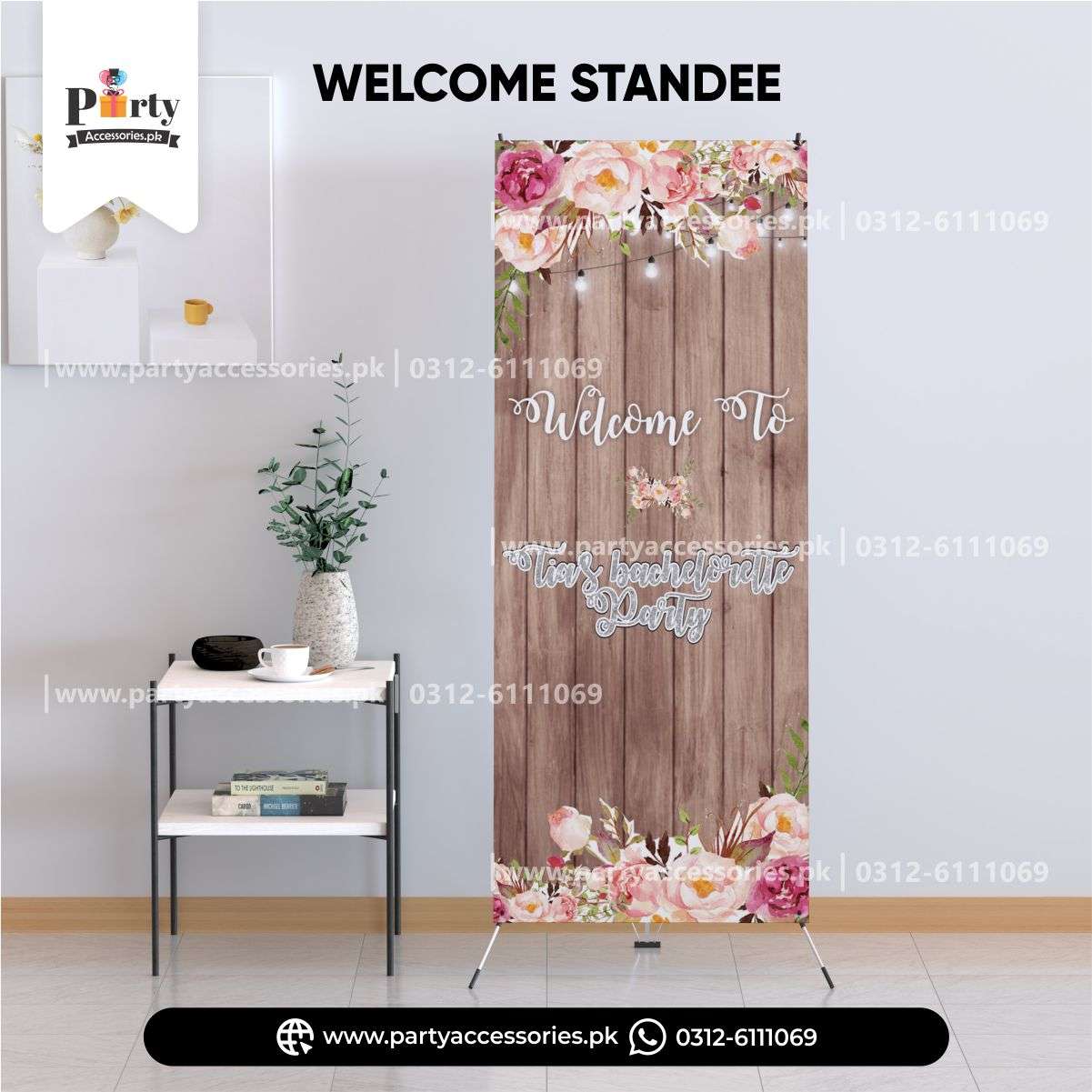 Customized Welcome Standee for bridal shower ointerest ideas