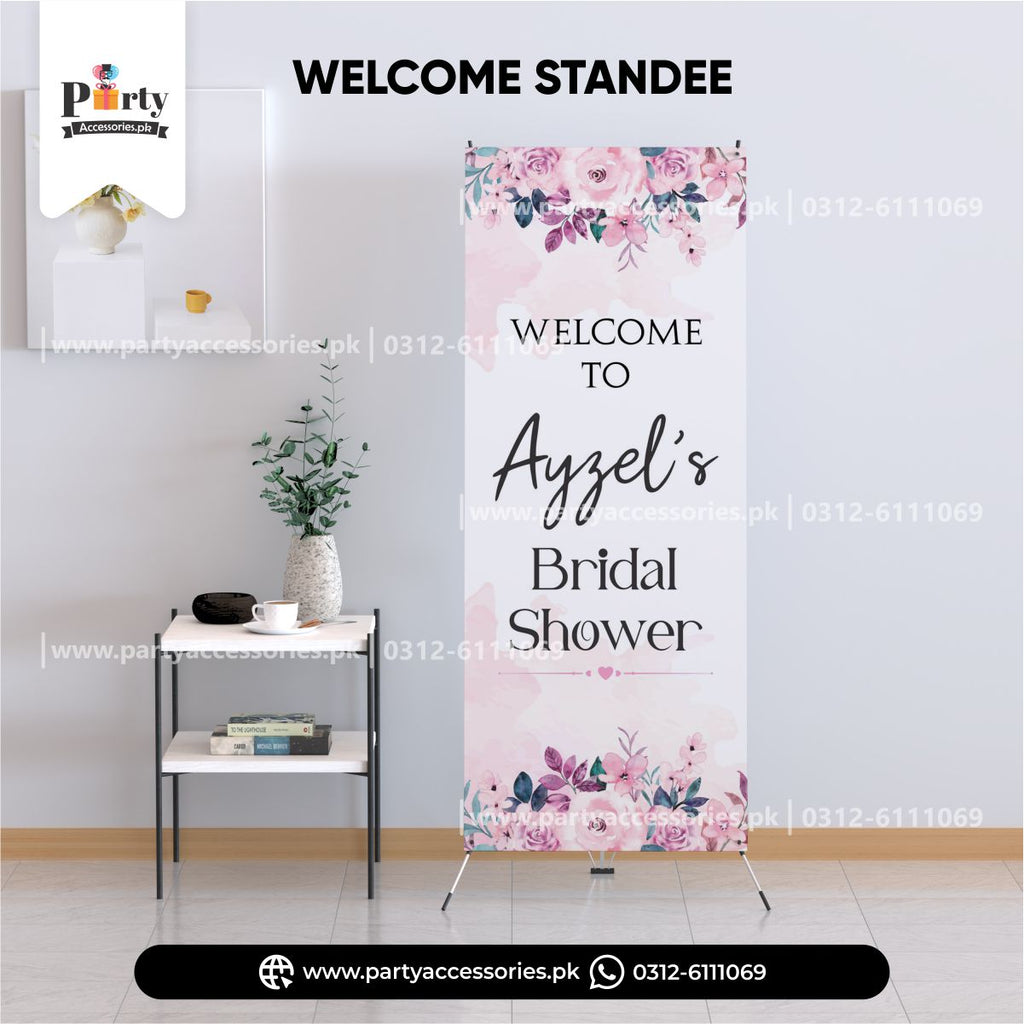 Customized Welcome Standee for bridal shower