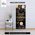 black color welcome standee for birthday party 