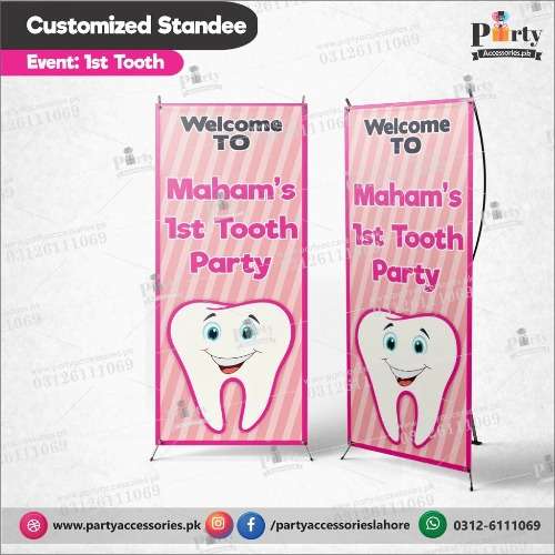 first tooth party welcome standee