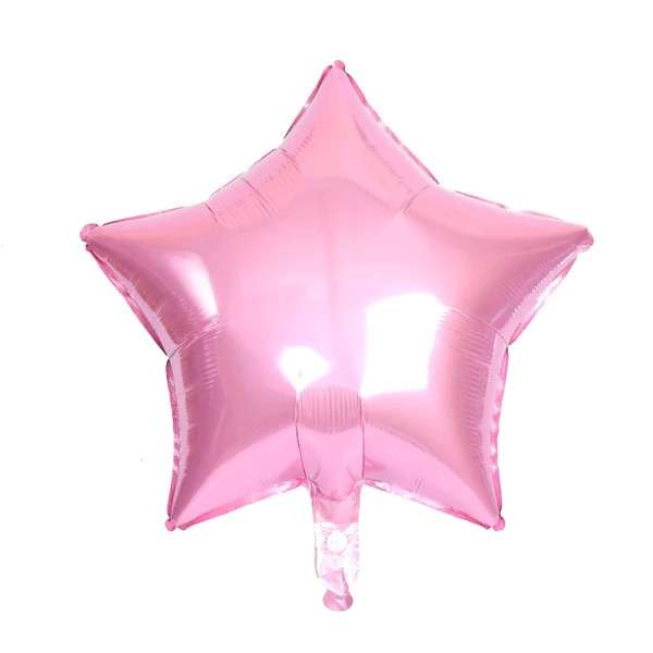 light pink star foil balloon in half birthday baby girl birthday theme