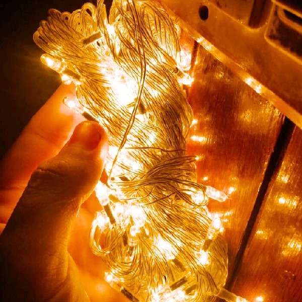 golden fairy lights in half birthday boy theme celebration 