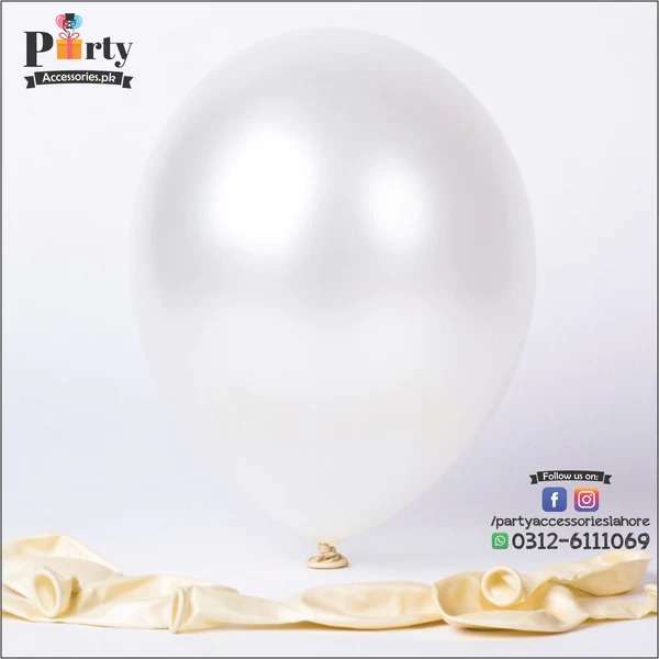 white color balloons for half birthday boy wall decoration 