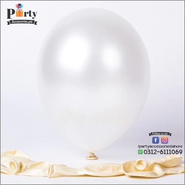 white latex balloons in police theme 